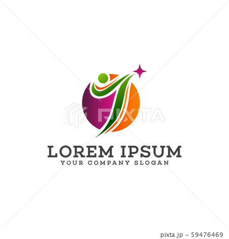 letter J logo. sport people logo design concept 59476469