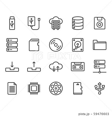 File storage icon and symbol set. 59476603