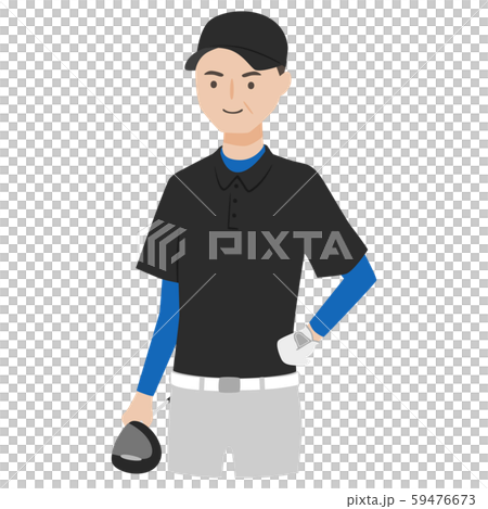 Illustration of men. A man who has a golf driver. Illustration of men. A man who has a golf driver. 59476673