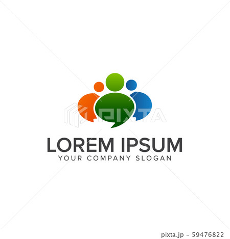 network communication people logo design concept 59476822