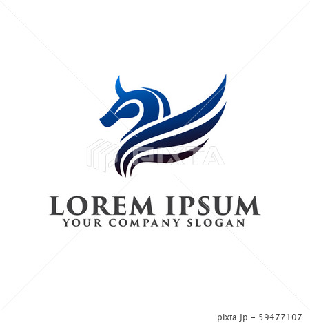 horse wing logo. luxury design concept template horse wing logo. luxury design concept template 59477107