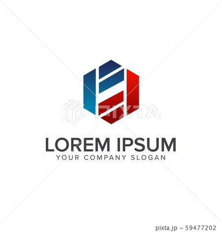 Letter F hexagon logo design concept template Letter F hexagon logo design concept template 59477202