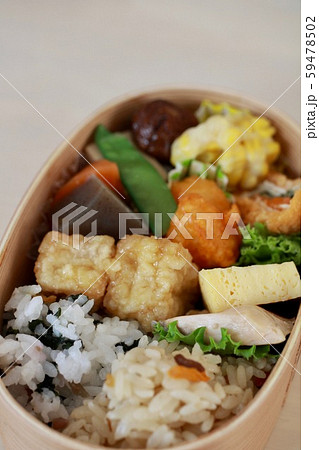 2種類の炊き込みご飯のわっぱ弁当 2種類の炊き込みご飯のわっぱ弁当 59478502