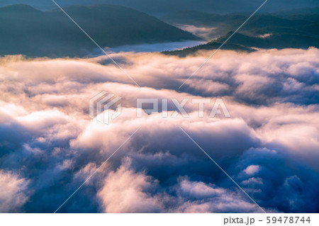小熊山展望台 雲海 朝景 大町市 【長野県】 小熊山展望台 雲海 朝景 大町市 【長野県】 59478744