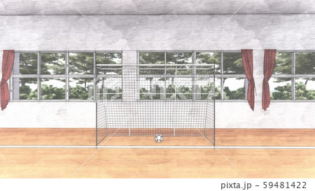 フットサルコート　サッカー　屋内　体育館　イラスト52 59481422