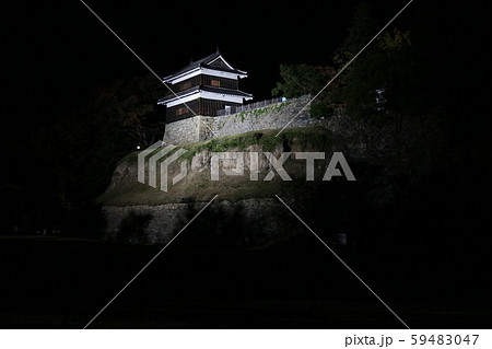 ■ 上田城 ■ ライトアップ ■ 西櫓 ■ 真田幸村、真田昌幸 ■ 長野県 上田市 ■ 快晴 ■ 上田城 ■ ライトアップ ■ 西櫓 ■ 真田幸村、真田昌幸 ■ 長野県 上田市 ■ 快晴 59483047