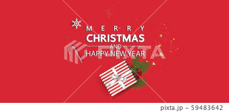 Horizontal Christmas and Happy New Year banner Xmas sparkling lights garland with gifts box greeting cards, headers, website Objects viewed from above. Flat lay, Top view elements for promotion Horizontal Christmas and Happy New Year banner Xmas sparkling lights garland with gifts box greeting cards, headers, website Objects viewed from above. Flat lay, Top view elements for promotion 59483642