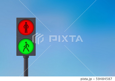 Pedestrian Traffic Light. Sky background. Pedestrian Traffic Light. Sky background. 59484587