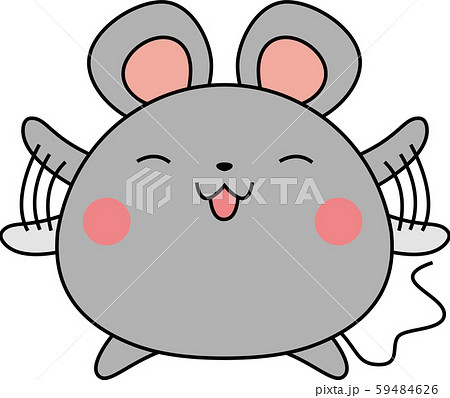 ねずみ かわいい キャラクター 子年 正月 年賀状  59484626