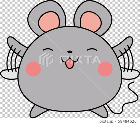 ねずみ かわいい キャラクター 子年 正月 年賀状  59484626