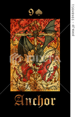 Anchor. Card of Lenormand oracle deck Gothic Mysteries. Anchor. Card of Lenormand oracle deck Gothic Mysteries. 59484951