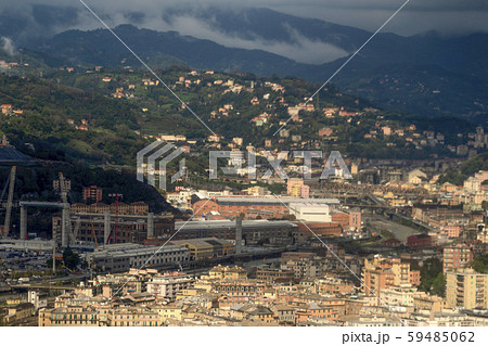 genoa new morandi bridge under construction aerial 59485062