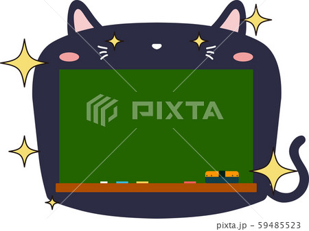 猫 黒板 メッセージボード 動物 入学式 卒業式 背景素材 59485523