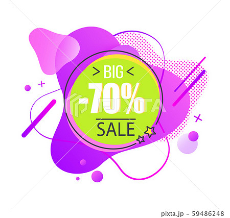 Big Sale Offer Abstract Vector Purple Sticker 59486248