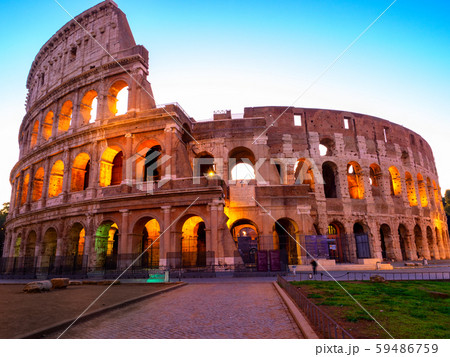 Night view of Colosseum in Rome, Italy. Rome Night view of Colosseum in Rome, Italy. Rome 59486759