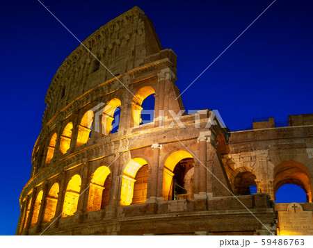 Night view of Colosseum in Rome, Italy. Rome Night view of Colosseum in Rome, Italy. Rome 59486763