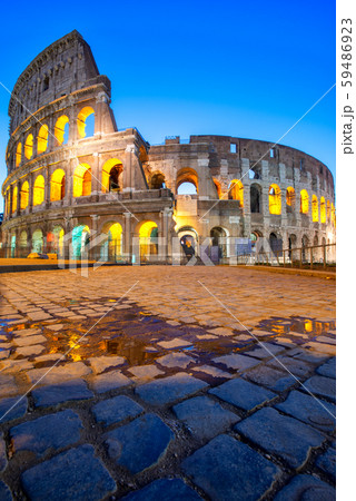 Night view of Colosseum in Rome, Italy. Rome 59486923