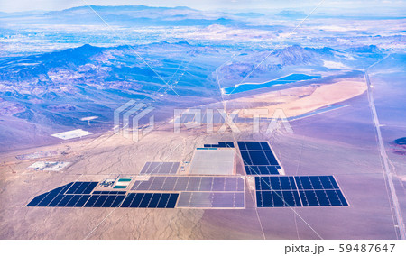Solar power plants in the Mojave Desert - Nevada, USA 59487647