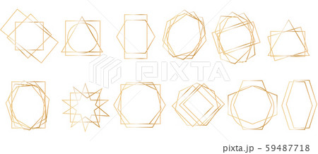 Golden geometric frames.  59487718