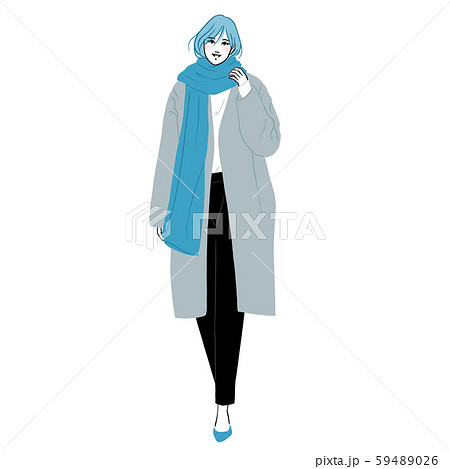 街中を歩く若い女性 街中を歩く若い女性 59489026