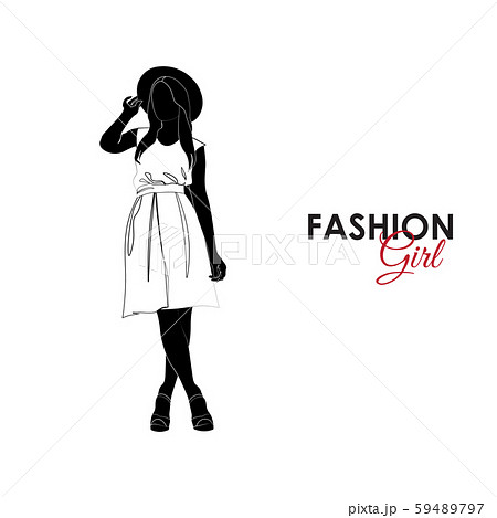 Fashionable Girl Fashion Silhouette Of A のイラスト素材