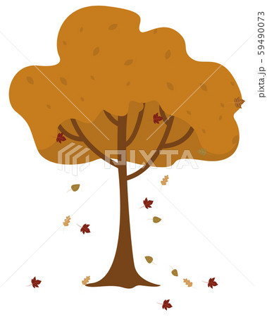 Autumn Season in Park, Foliage and Tree Vector Autumn Season in Park, Foliage and Tree Vector 59490073