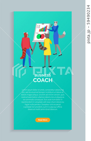 Business Coach, Woman Cats Head and Tail. Teamwork 59490234