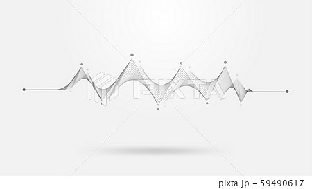 Wireframe sound wave abstract background Wireframe sound wave abstract background 59490617