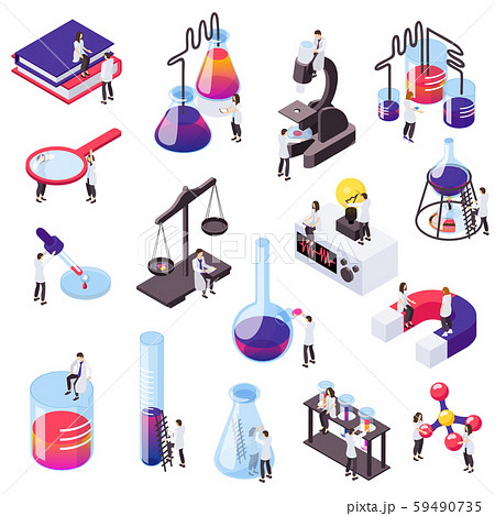 Science Isometric Set 59490735