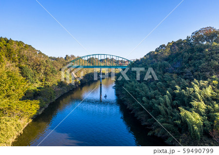 印旛捷水路 山田橋(手前)と市井橋(奥) 印旛捷水路 山田橋(手前)と市井橋(奥) 59490799