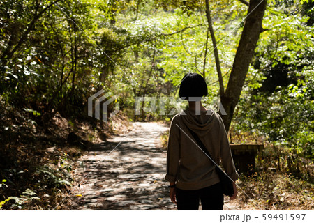 Asian woman hiking at the outdoor Asian woman hiking at the outdoor 59491597