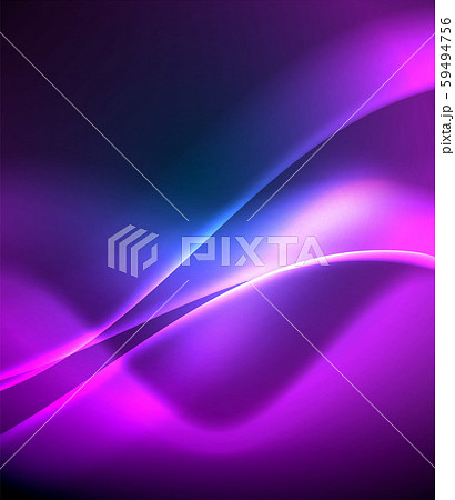 Neon blue electric wave abstract background. Abstract technology background. Black background 59494756
