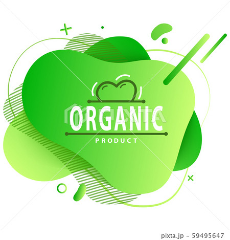 Natural Product, Vegan Food, Sticker Set Vector 59495647