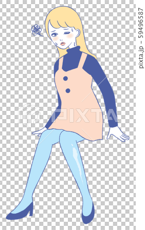 Tights wire line female shoe rub illustration Tights wire line female shoe rub illustration 59496587