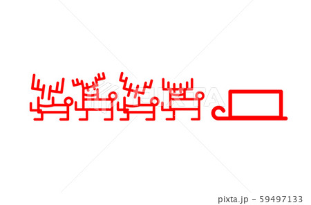 Reindeer sleigh Santa Claus in felt-tip pen style Reindeer sleigh Santa Claus in felt-tip pen style 59497133
