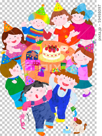 お誕生日会 背景すっきりのイラスト素材