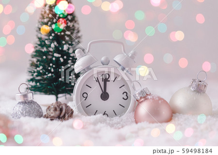 Pink and White glass Christmas balls with an alarm Pink and White glass Christmas balls with an alarm 59498184