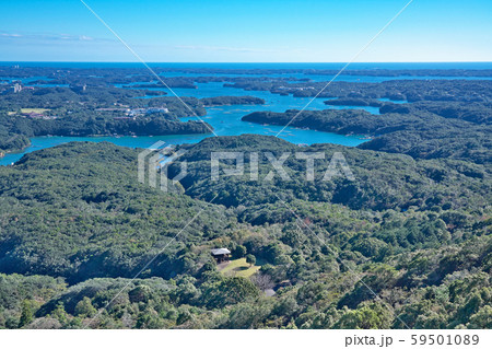 【伊勢志摩 横山展望台より英虞湾の風景】 三重県志摩市阿児町鵜方 59501089