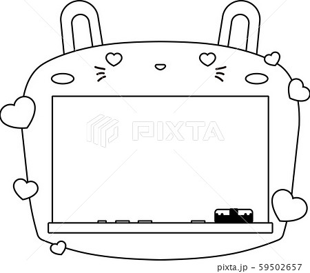 うさぎ 黒板 メッセージボード 動物 入学式 卒業式 背景素材のイラスト素材