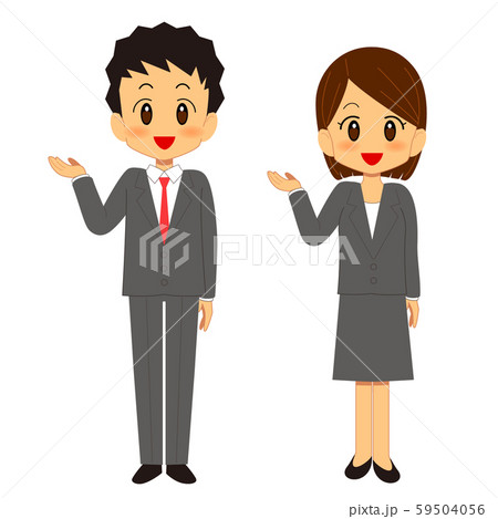 案内する会社員男女 59504056