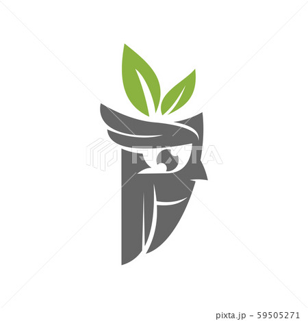 Owl Leaf Logo Design Vector Template Isolated 59505271