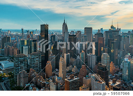 Aerial view of Midtown Manhattan New York City 59507066