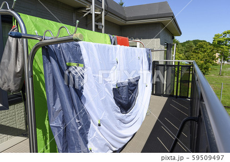 テントやシュラフを干す テントやシュラフを干す 59509497