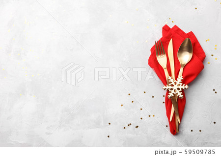 Christmas or new year table setting 59509785