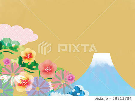 富士山　和柄イラスト 59513784