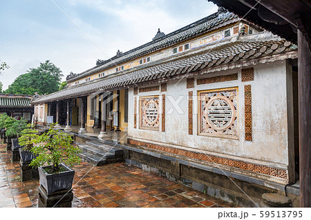 回廊と土壁 グエン朝王宮風景 紫禁城 59513795