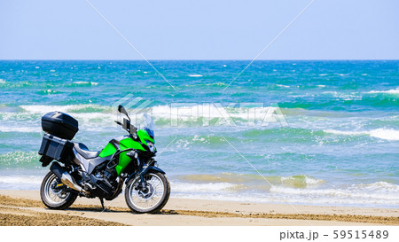 バイクと海 （千里浜なぎさドライブウェイ） 59515489