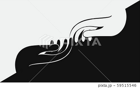 hands holding together concept design vector, hands pray background  59515546