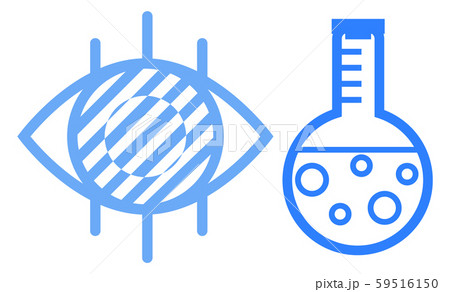 Laboratory Sign, Eye and Flask, Clinic Logo Vector 59516150