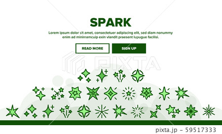 Spark And Sparkle Star Landing Header Vector 59517333